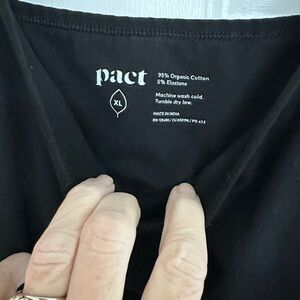 Pact Black Organic Cotton Cami with shelf bra